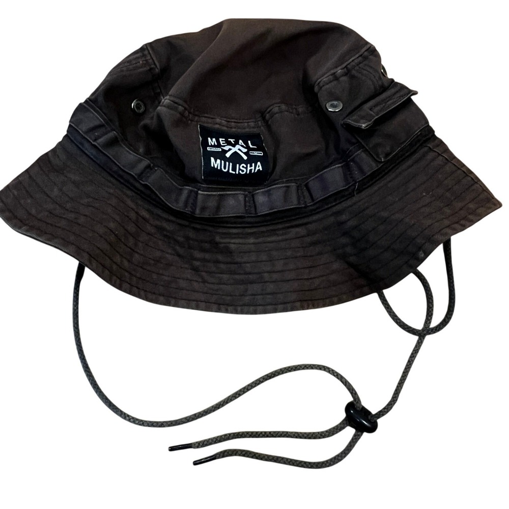 Metal Mulisha Boonie Hat Brown Tactical Bucket Hat Adjustable Strap OS Gorpcore